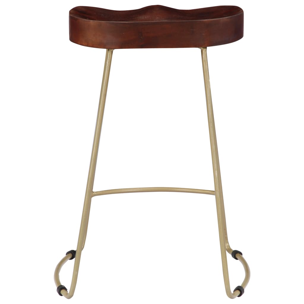 Bancos de bar gavin 2 pcs madeira mangueira maciça