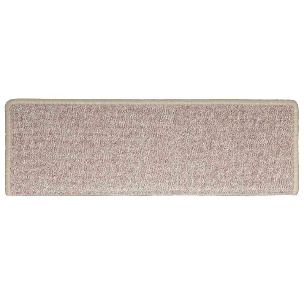 Tapetes de escada 30 peças 65x21x4 cm cinza-claro com borda retangular