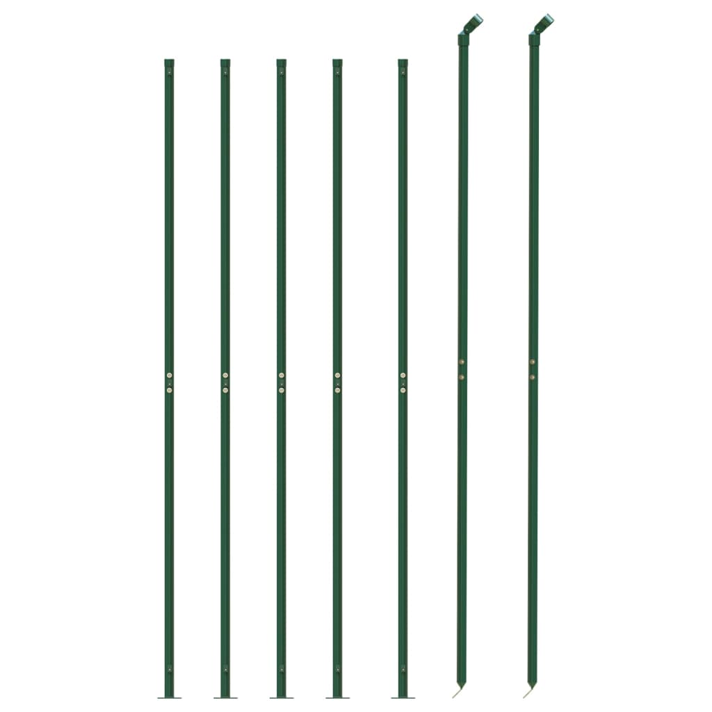 Cerca de malha de arame com flange 1,4x10 m verde