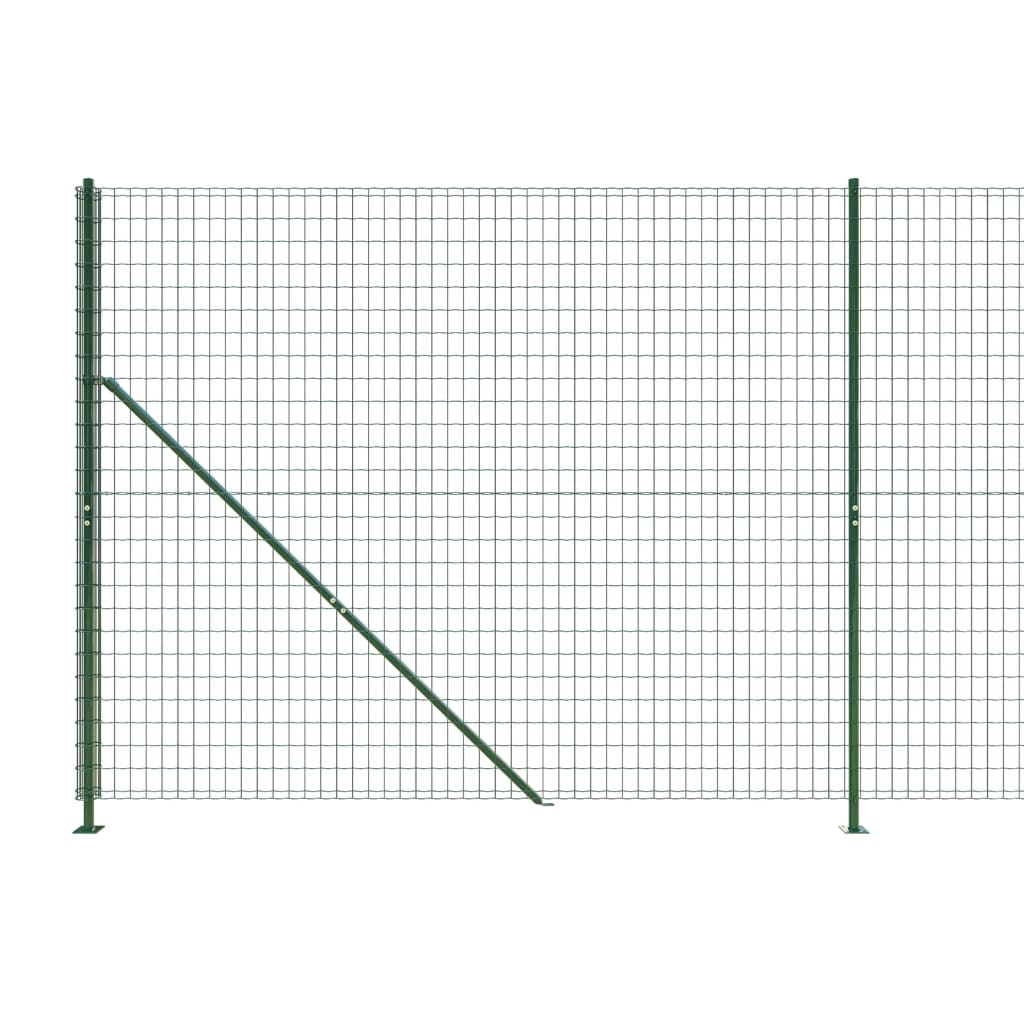 Cerca de malha de arame com flange 1,4x10 m verde