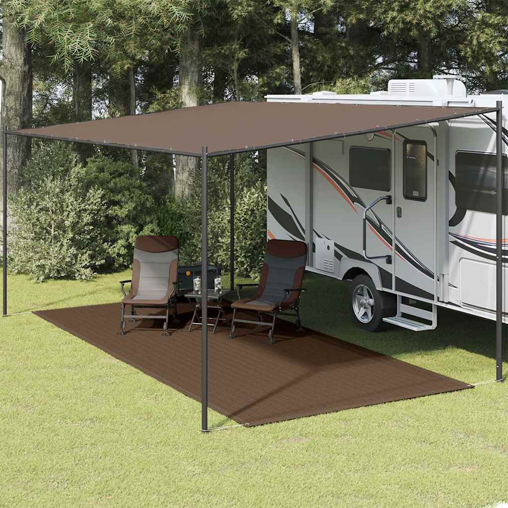 Tapete de campismo para tenda 250x500 cm castanho