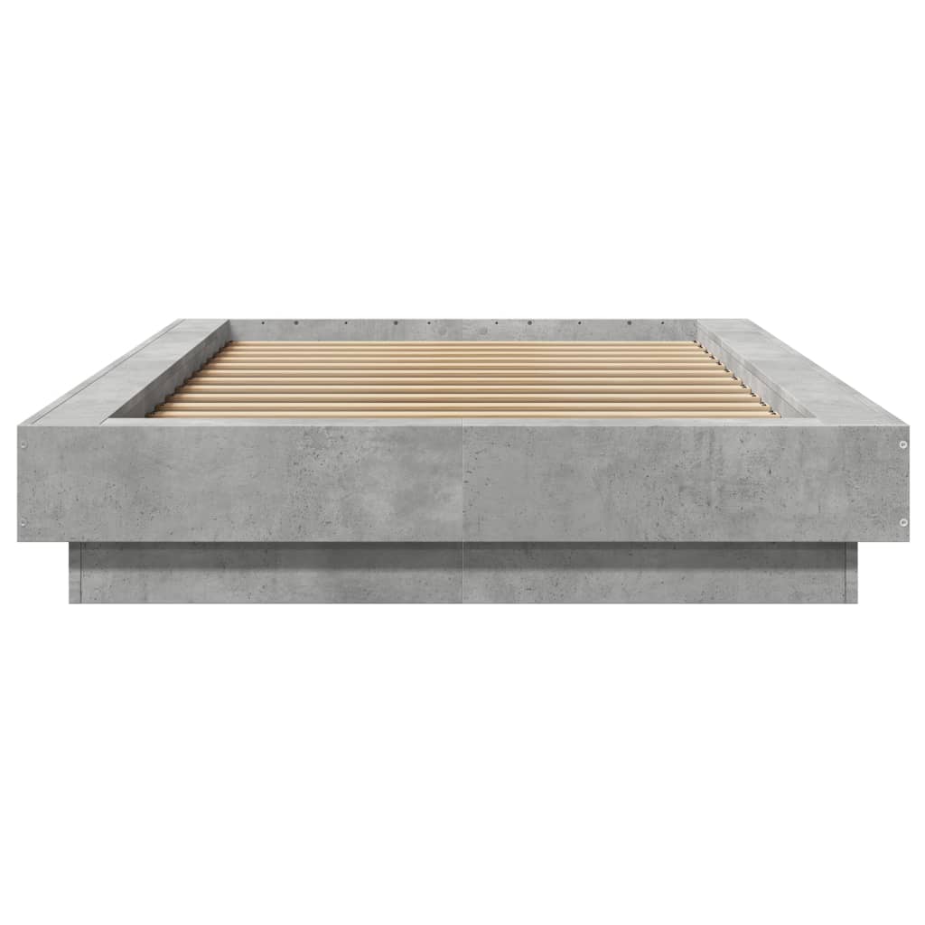 Estrutura de cama 90x200 cm derivados de madeira cinza sonoma