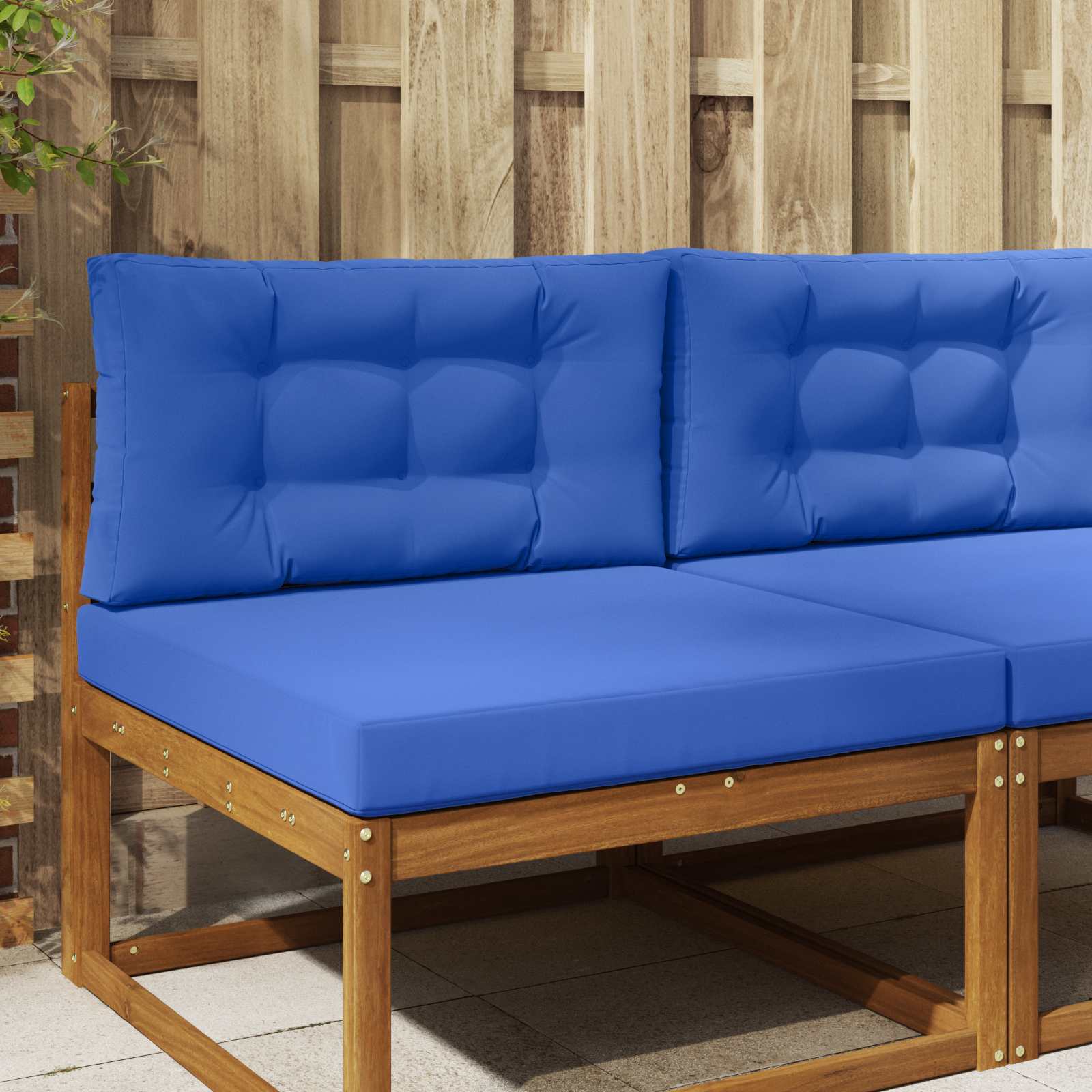 Almofada para sofá externo poliéster azul royal 80 x 80 x 8 cm