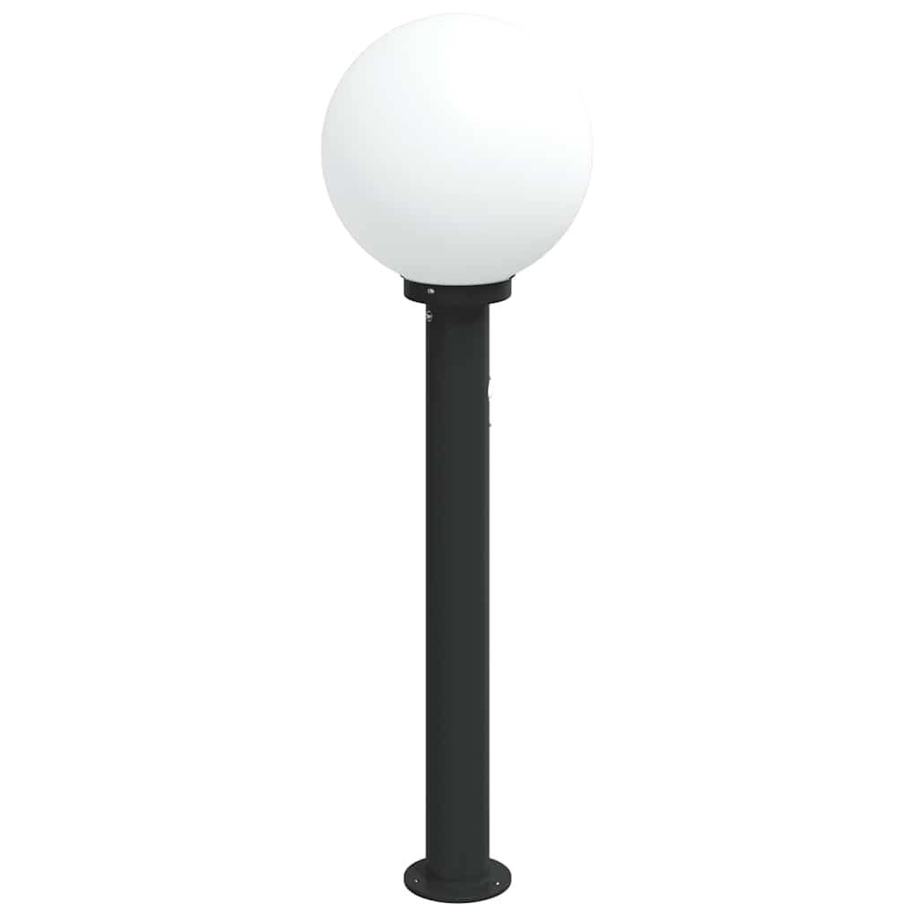 Luminária de poste com sensor, 80 cm, preta, IP44