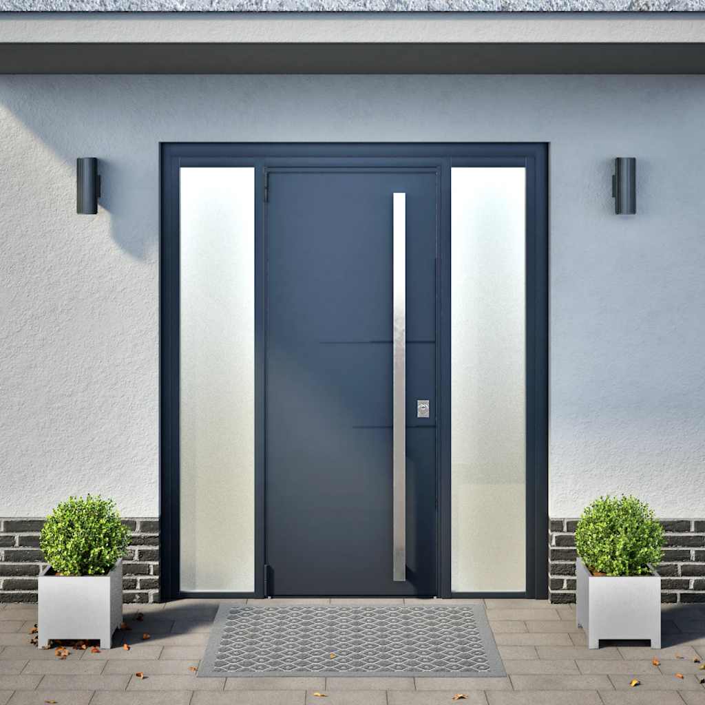 Vaso/floreira de jardim 2 pcs 30x30x30 cm aço galvanizado