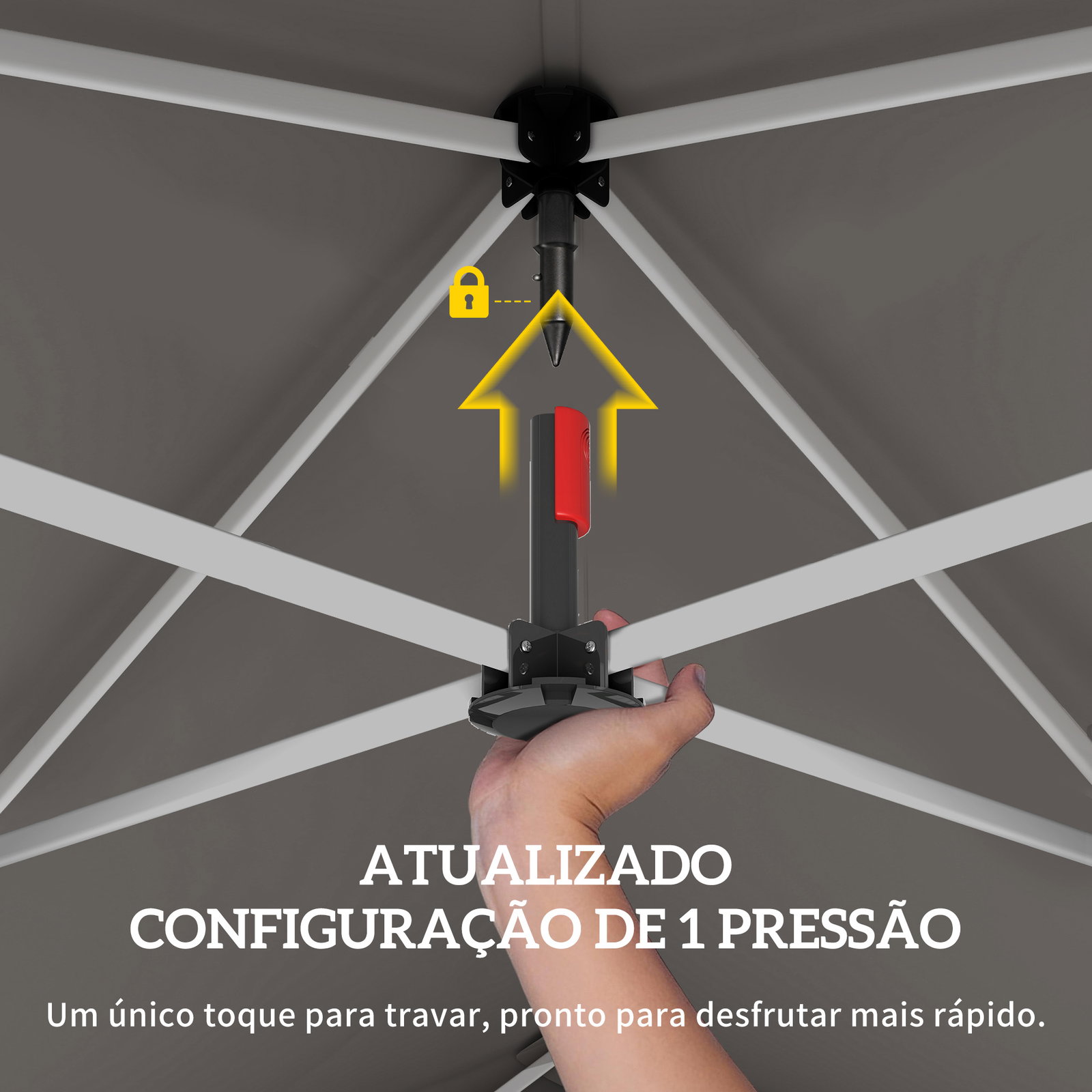 Tenda dobrável 2,4x2,4 m pop-up upf50+ bloqueio central altura ajustável bolsa de transporte sacos de areia bege