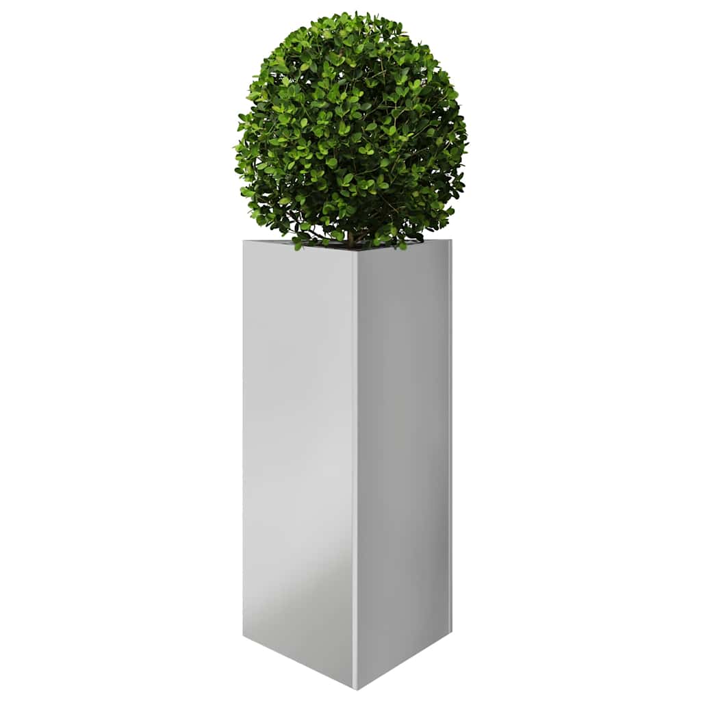 Vaso/floreira de jardim triangular 40x34,5x75 cm aço galvanizado