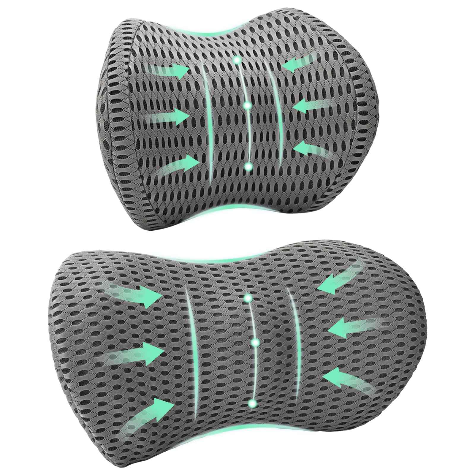 Almofada cervical, almofada lombar cinzento espuma de memória