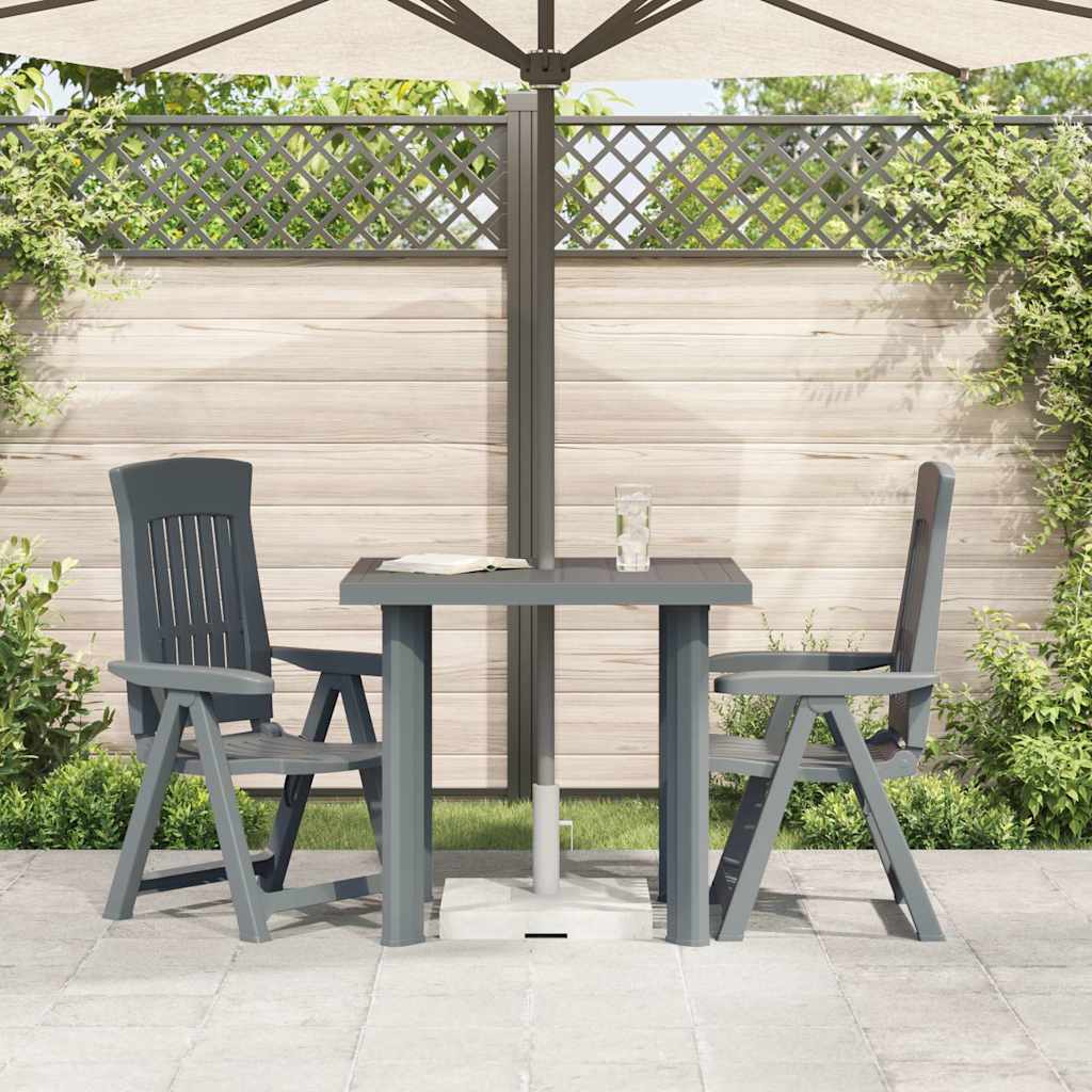Mesa de jardim 80x75x72 cm plástico verde