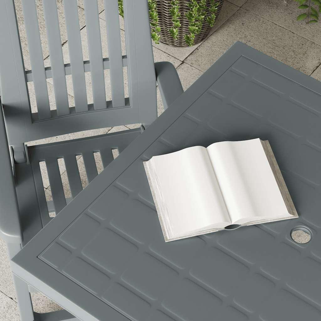 Mesa de jardim 80x75x72 cm plástico verde