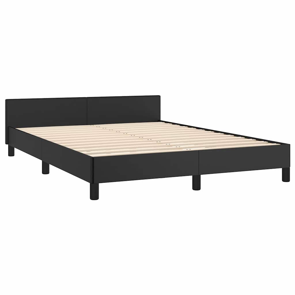 Estrutura cama c/ cabeceira sem colchão 140x200 cm preto