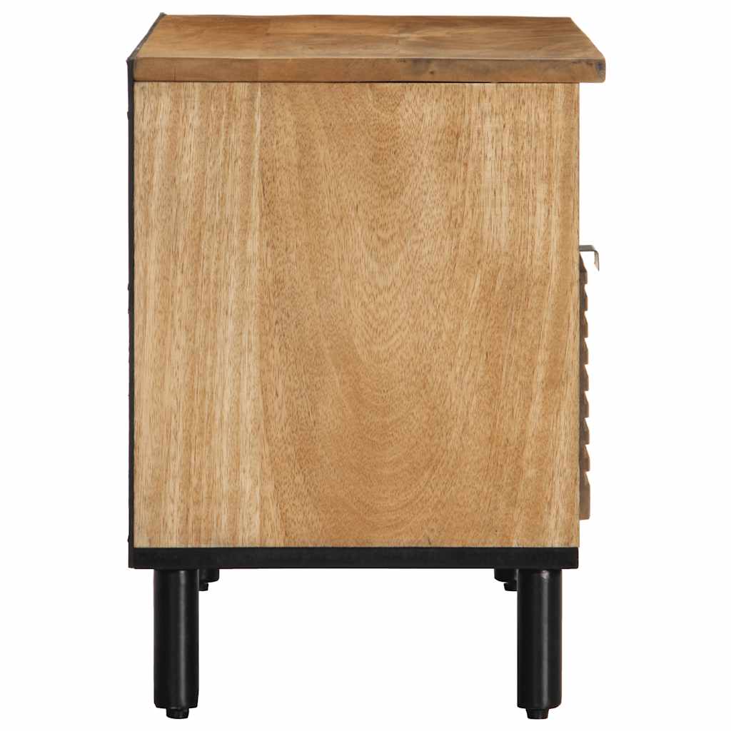 Móvel de TV 80x33x46 cm madeira de mangueira maciça castanho