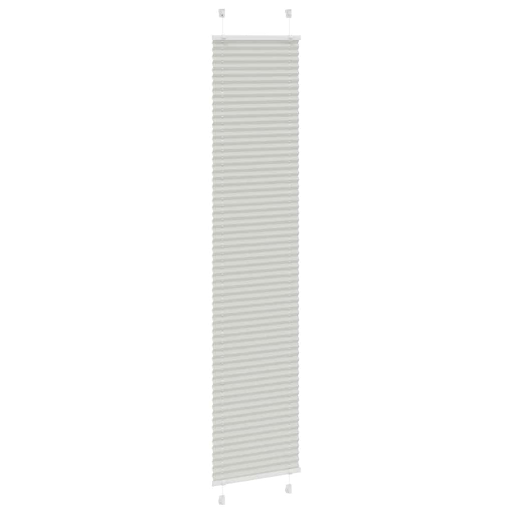 Cinzento luz plissada cega 50x200 cm largura tecido 49,4 cm