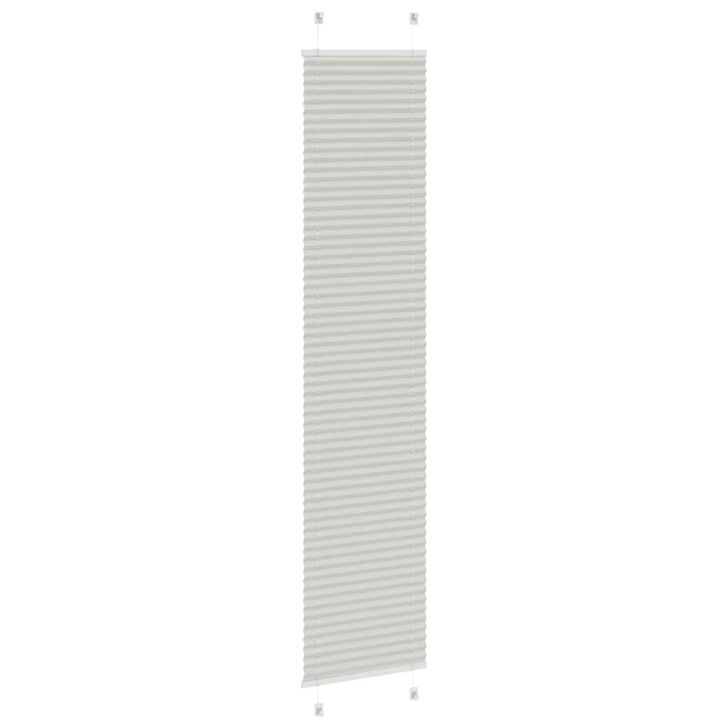 Cinzento luz plissada cega 50x200 cm largura tecido 49,4 cm