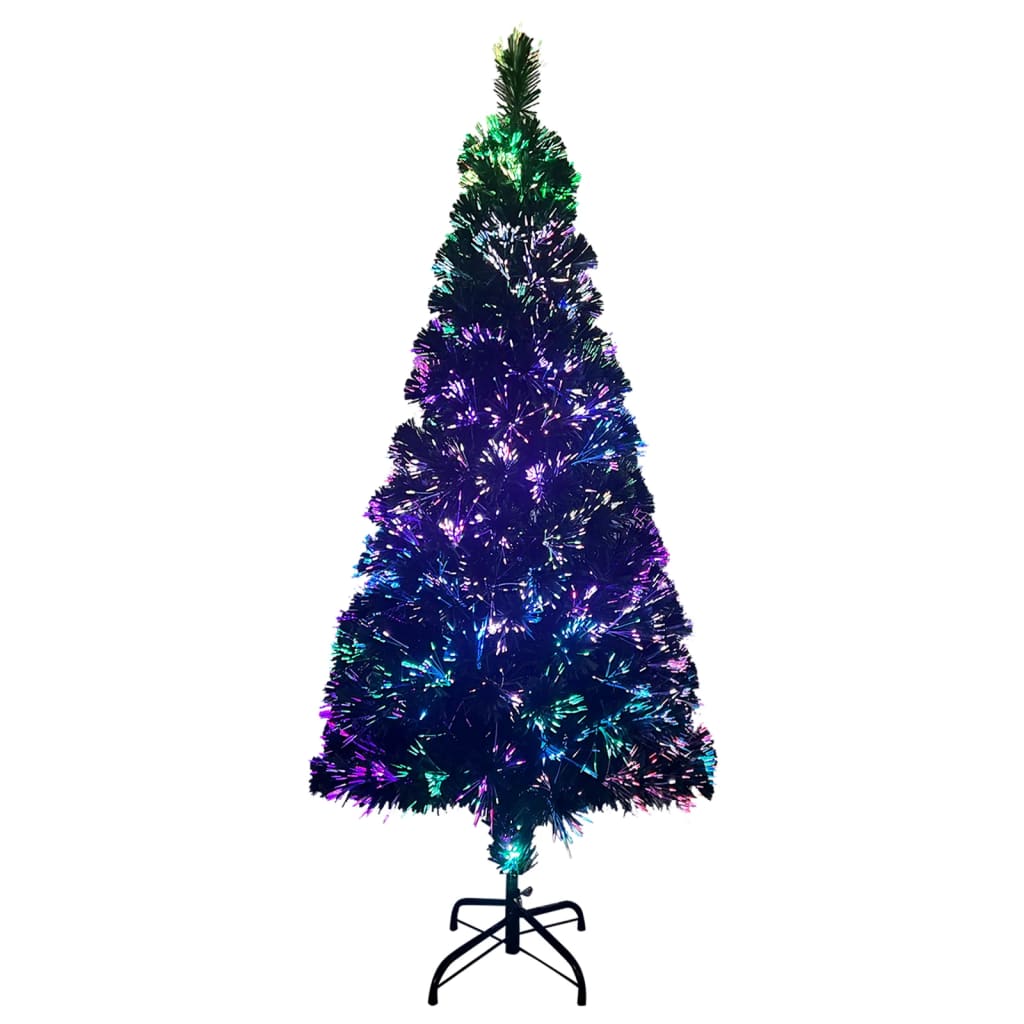 Árvore de natal artificial com suporte 210 cm fibra ótica verde