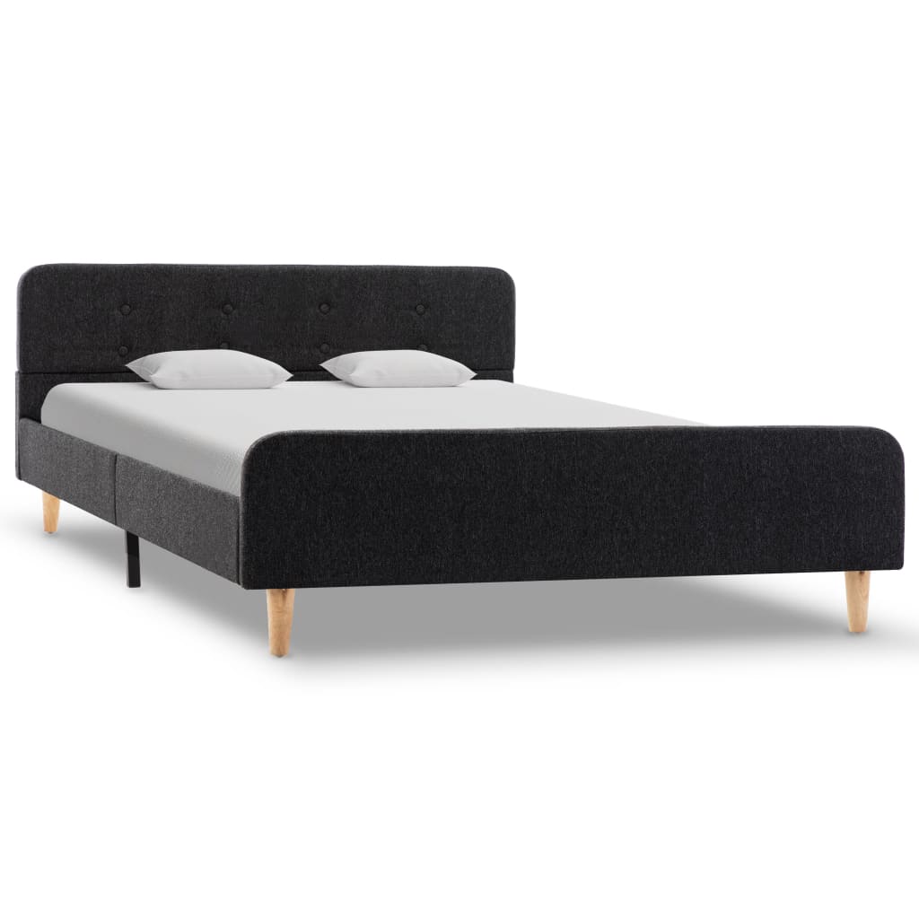 Estrutura de cama 120x200 cm serapilheira cinzento-escuro