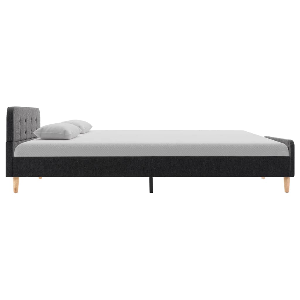Estrutura de cama 120x200 cm serapilheira cinzento-escuro