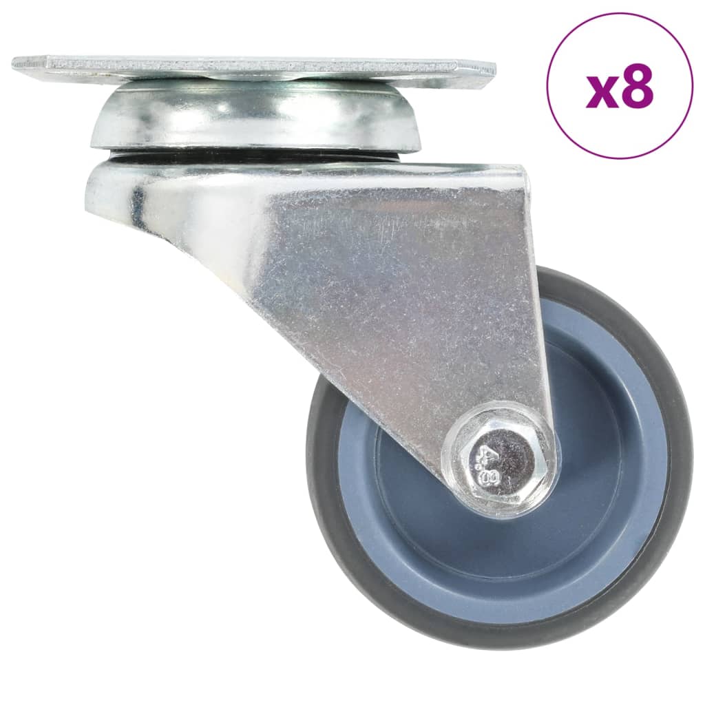 8 Pcs rodas giratórias duplas 50 mm