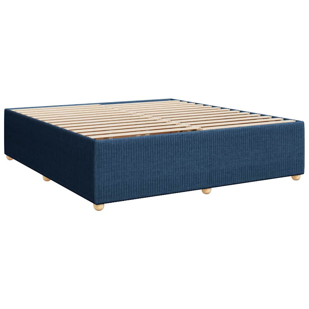 Estrutura de cama sem colchão 180x200 cm tecido azul