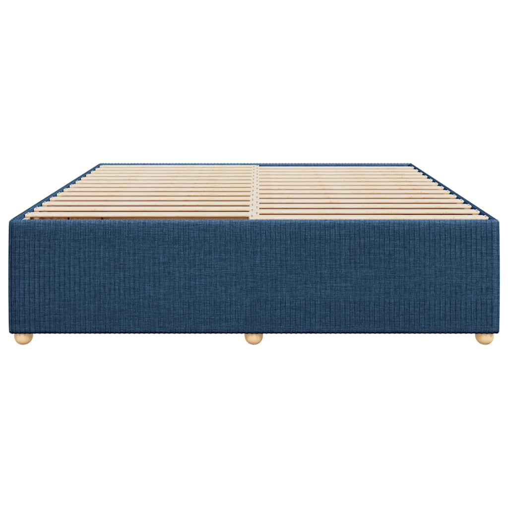Estrutura de cama sem colchão 180x200 cm tecido azul