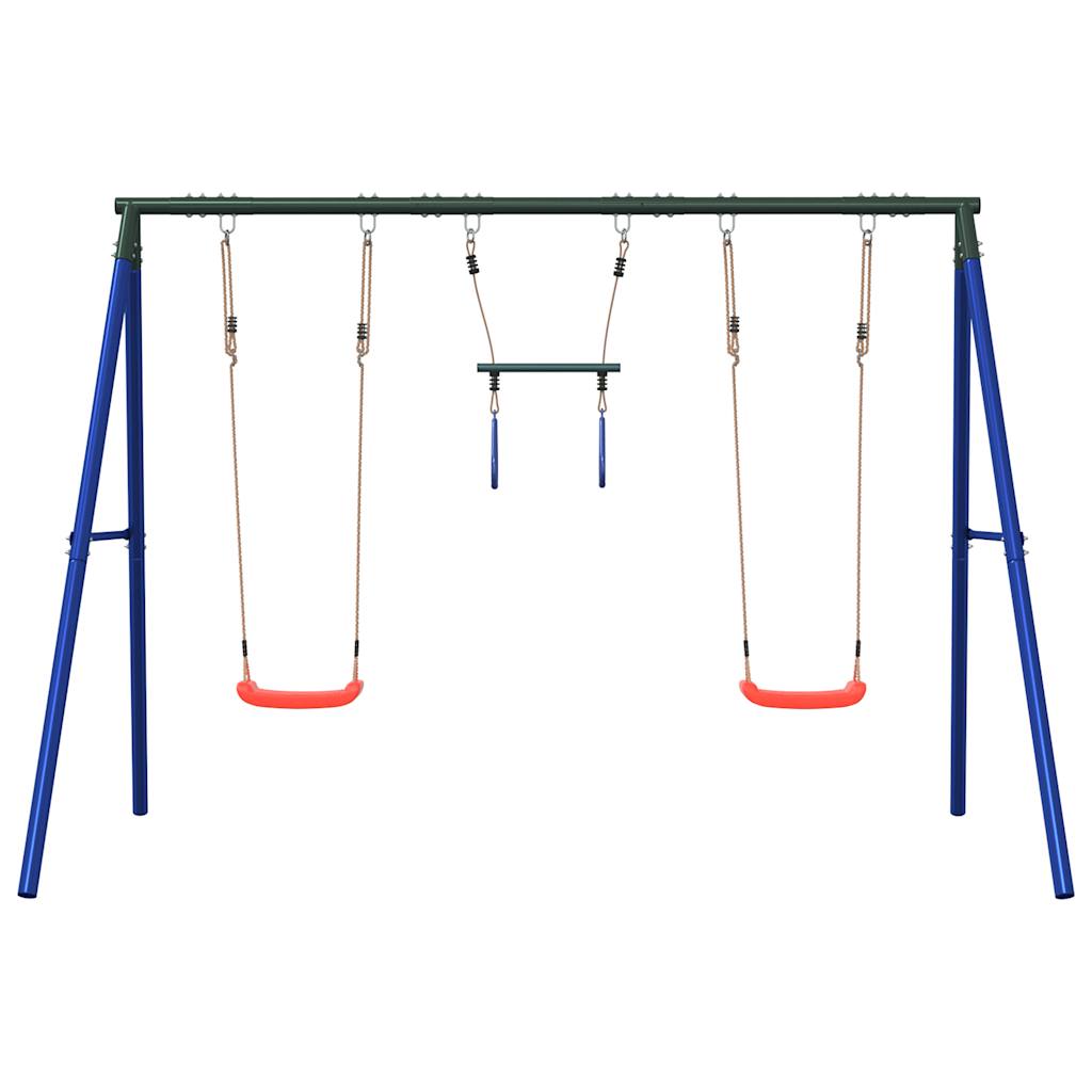 Conjunto de baloiço para exterior com baloiços e trapézio