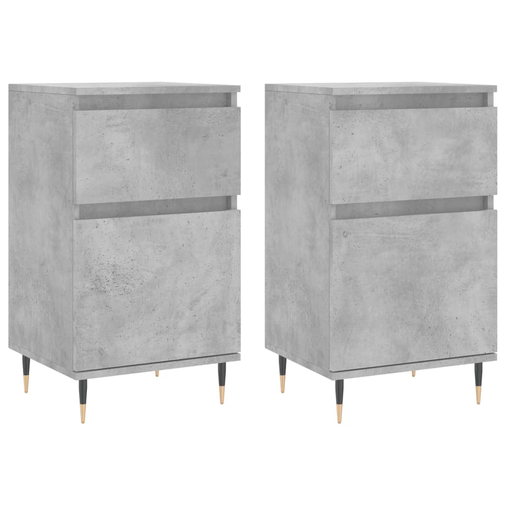 Aparadores 2 pcs 40x35x70 cm derivados de madeira cinza cimento