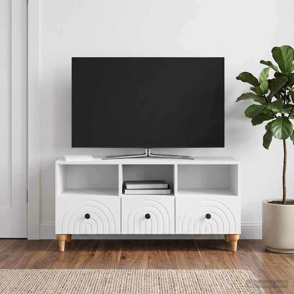 Gabinete para TV branco 102 x 34,5 x 50 cm madeira engenheirada