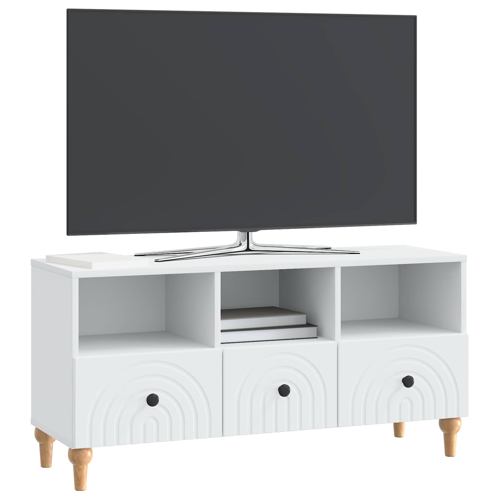 Gabinete para TV branco 102 x 34,5 x 50 cm madeira engenheirada