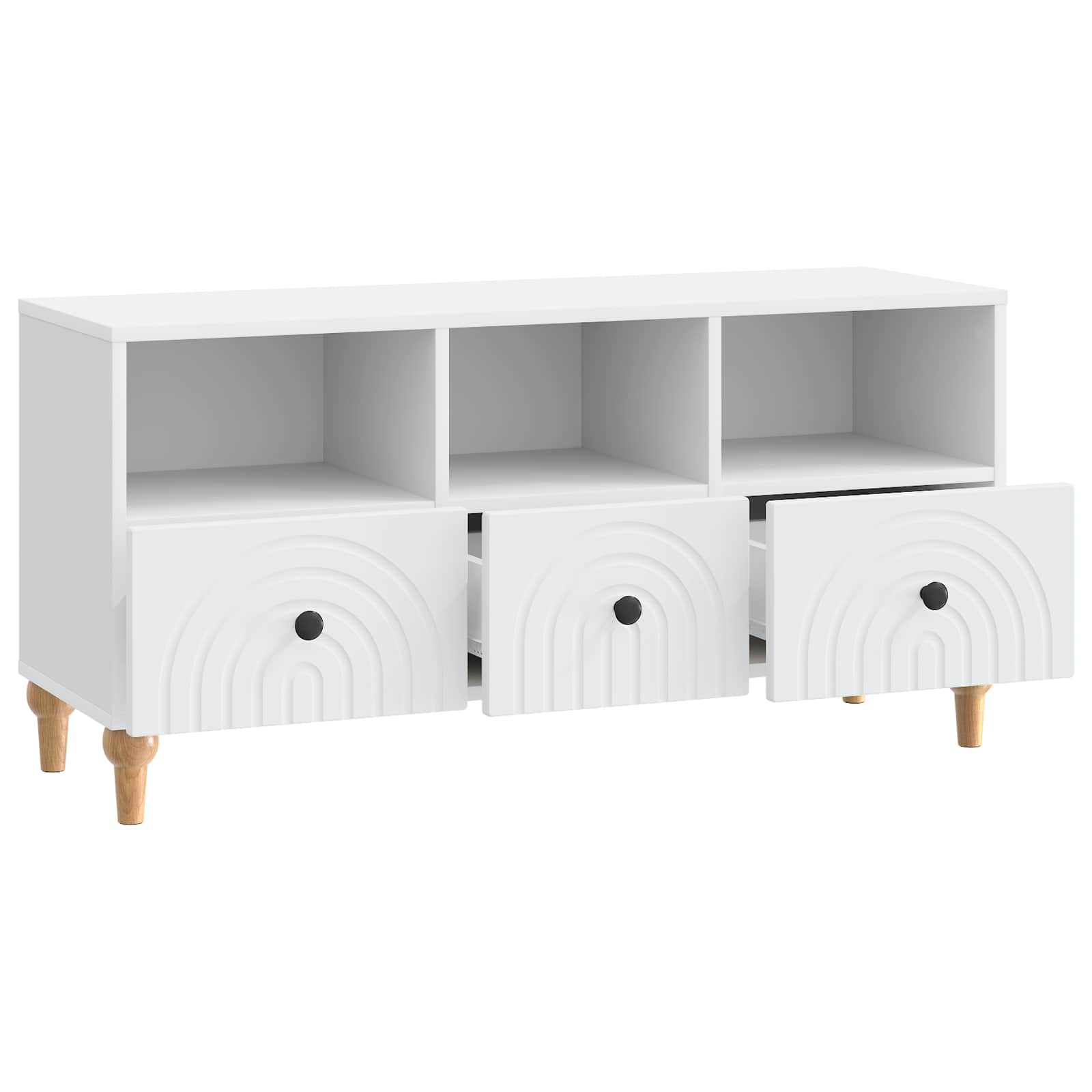 Gabinete para TV branco 102 x 34,5 x 50 cm madeira engenheirada