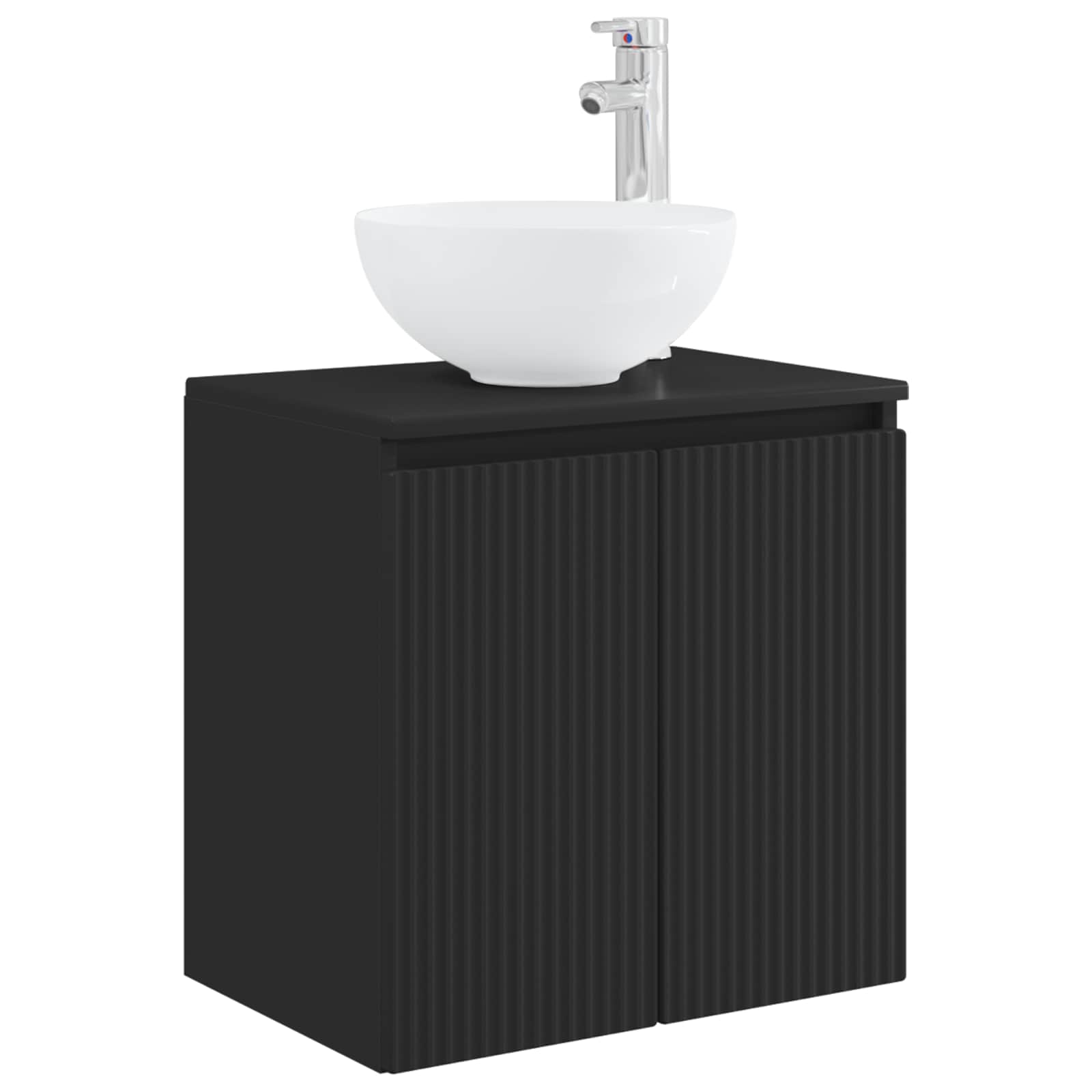 Vaidade com pia suspensa preto 49,5 x 41 x 64,5 cm