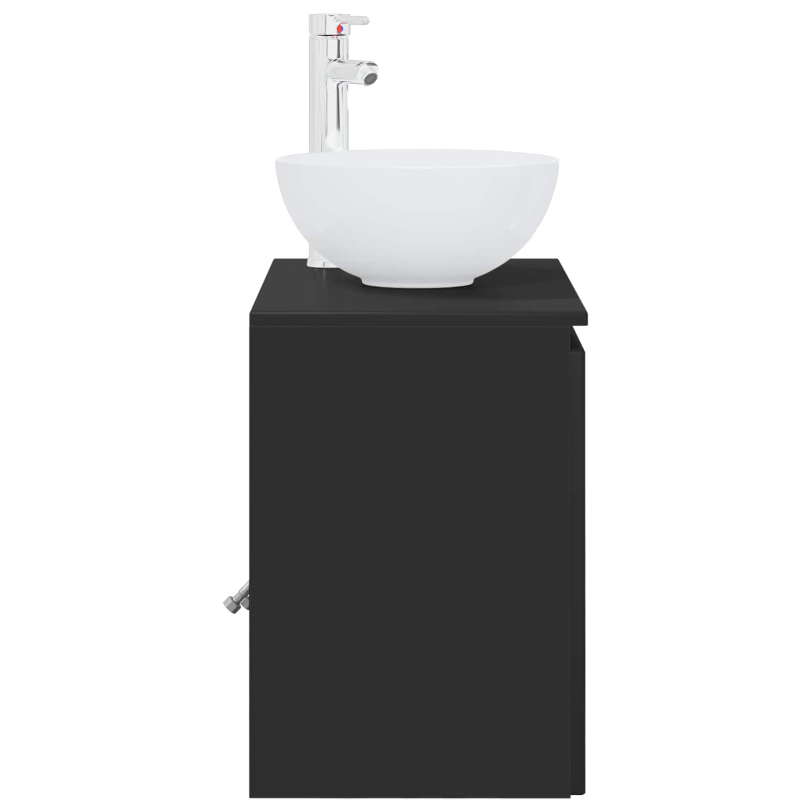 Vaidade com pia suspensa preto 49,5 x 41 x 64,5 cm