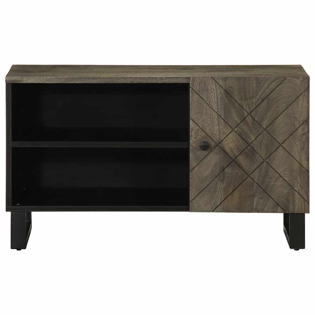 Móvel de TV 80x33x46 cm madeira de mangueira maciça preto