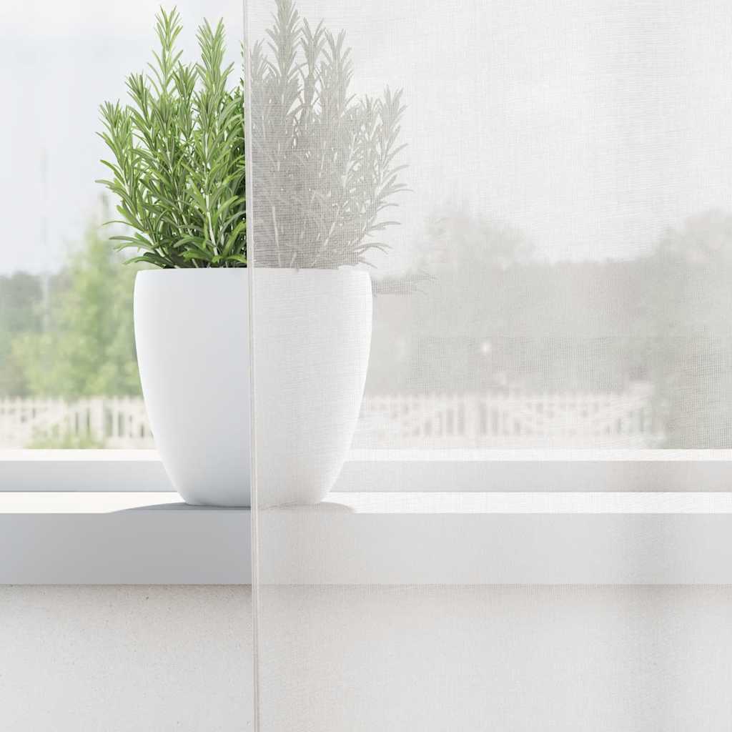 Cortinas de voile com ilhós 2 pcs branco