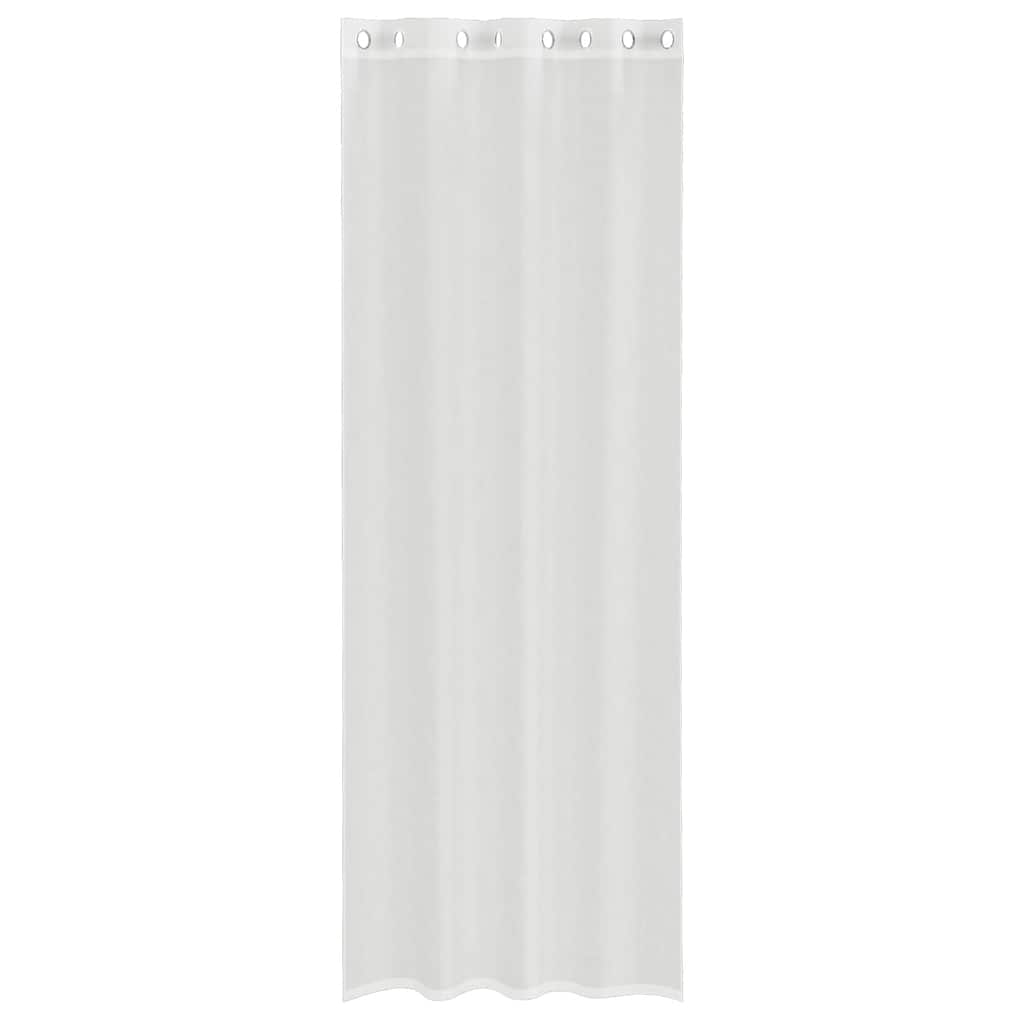 Cortinas de voile com ilhós 2 pcs branco