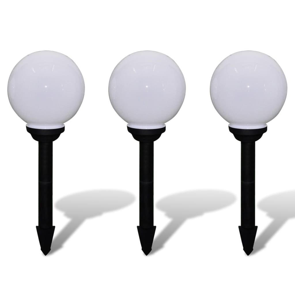 Candeeiros de exterior 3 pcs LED 20 cm com estacas de enterrar