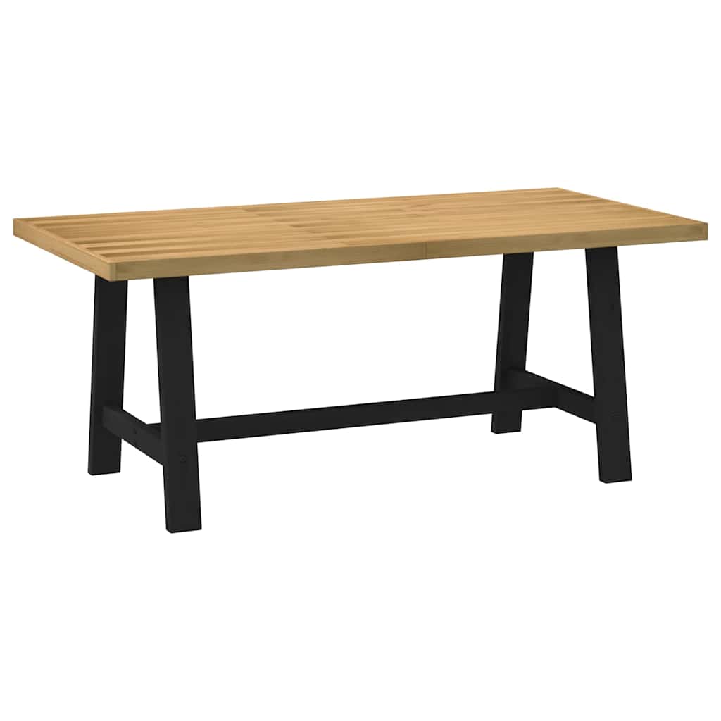 Mesa de jantar noain pernas em forma a 180x90x75cm pinho maciço