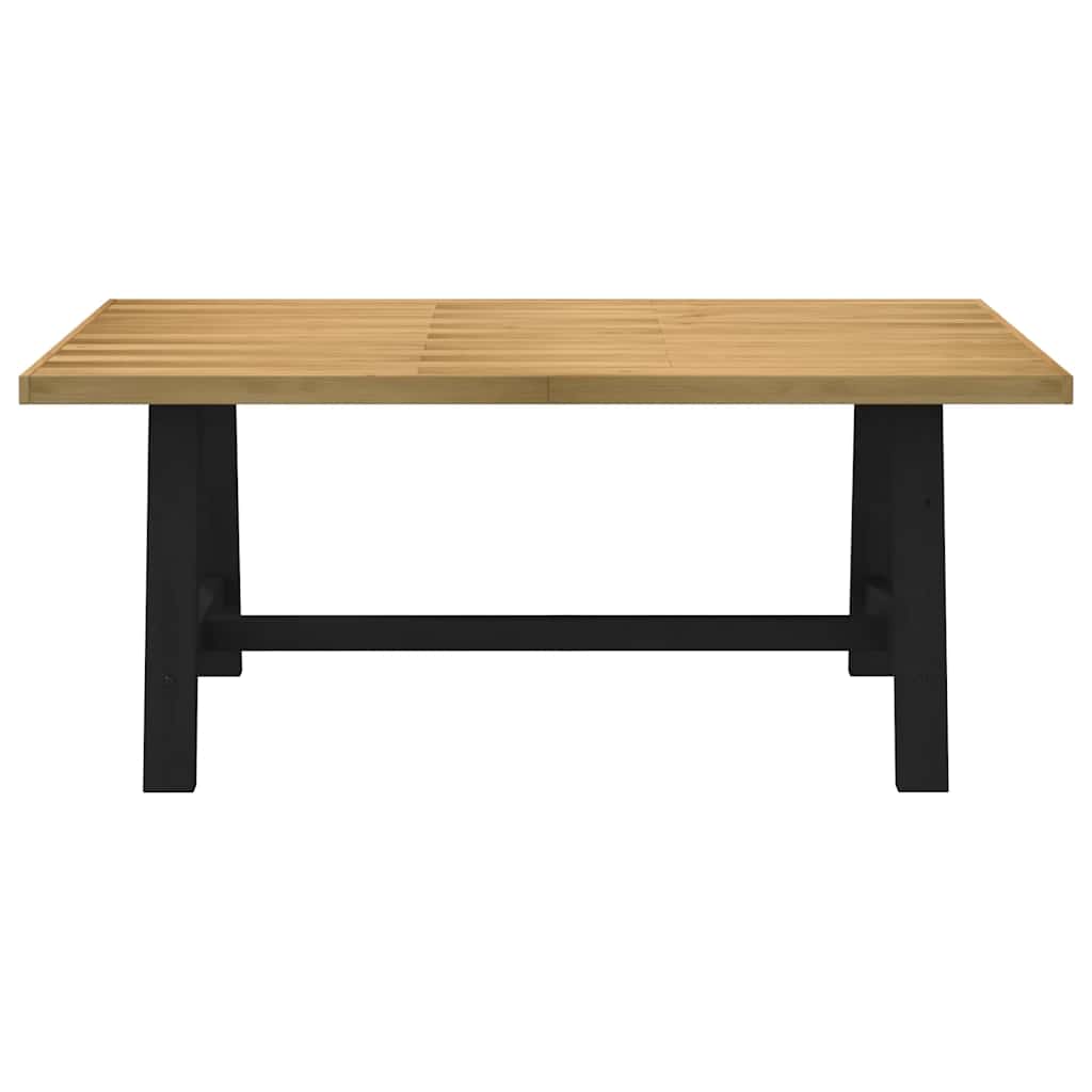 Mesa de jantar noain pernas em forma a 180x90x75cm pinho maciço