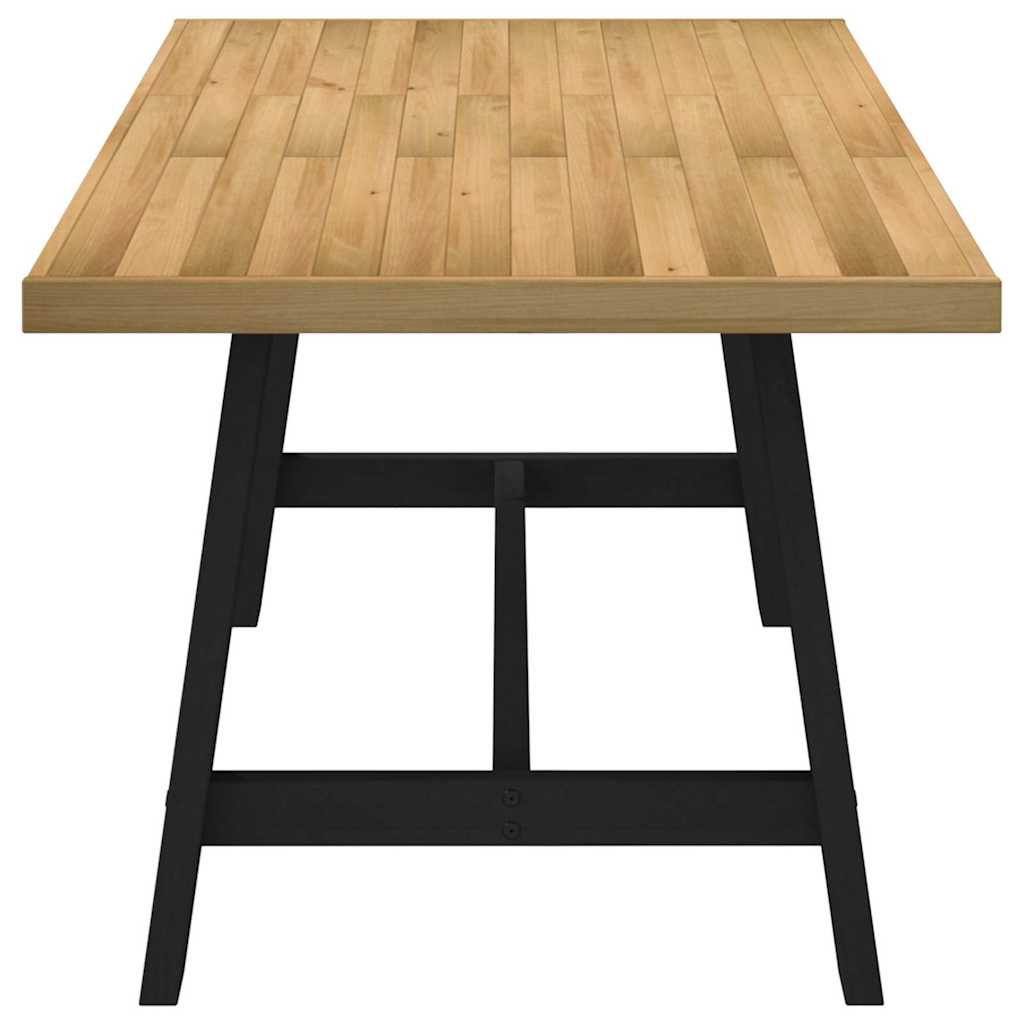 Mesa de jantar noain pernas em forma a 180x90x75cm pinho maciço