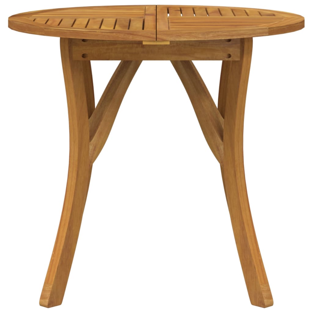 Mesa de jardim ø 85 cm madeira de acácia maciça