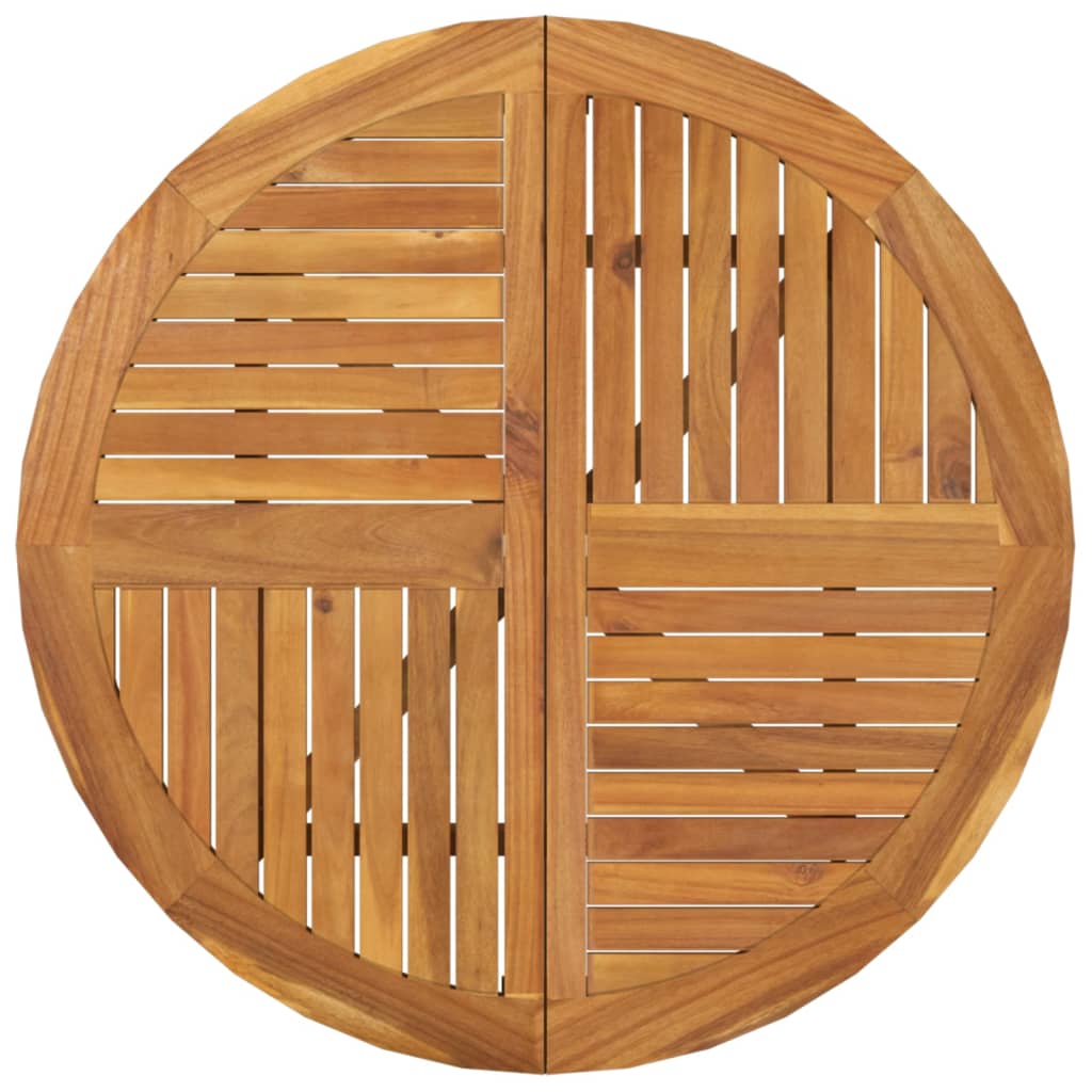 Mesa de jardim ø 85 cm madeira de acácia maciça