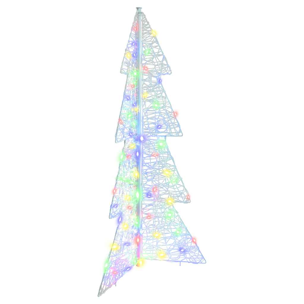 Árvore de natal com 100 leds multicolor 120 cm acrílo