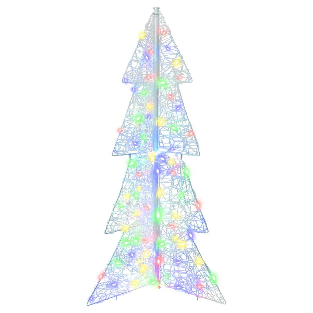 Árvore de natal com 100 leds multicolor 120 cm acrílo