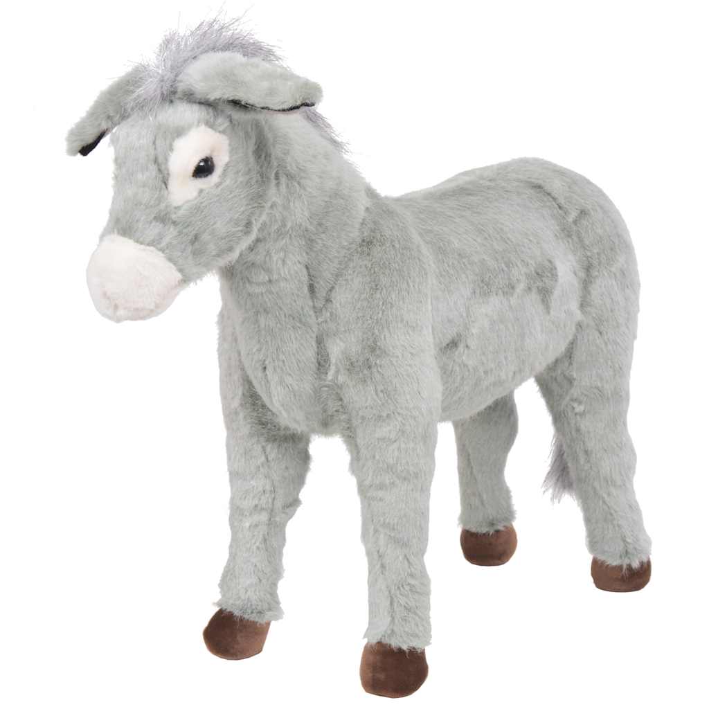 Burro de montar em peluche cinzento xxl