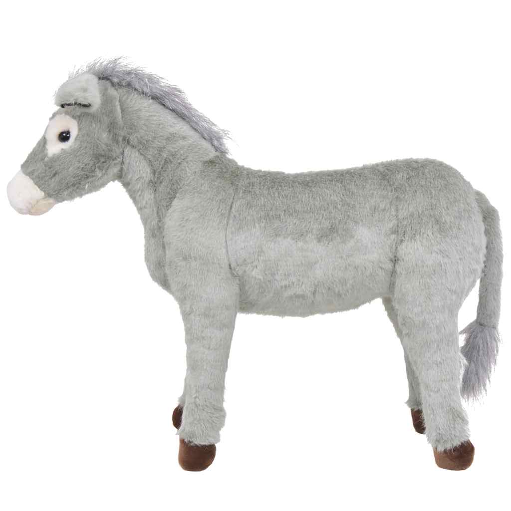 Burro de montar em peluche cinzento xxl