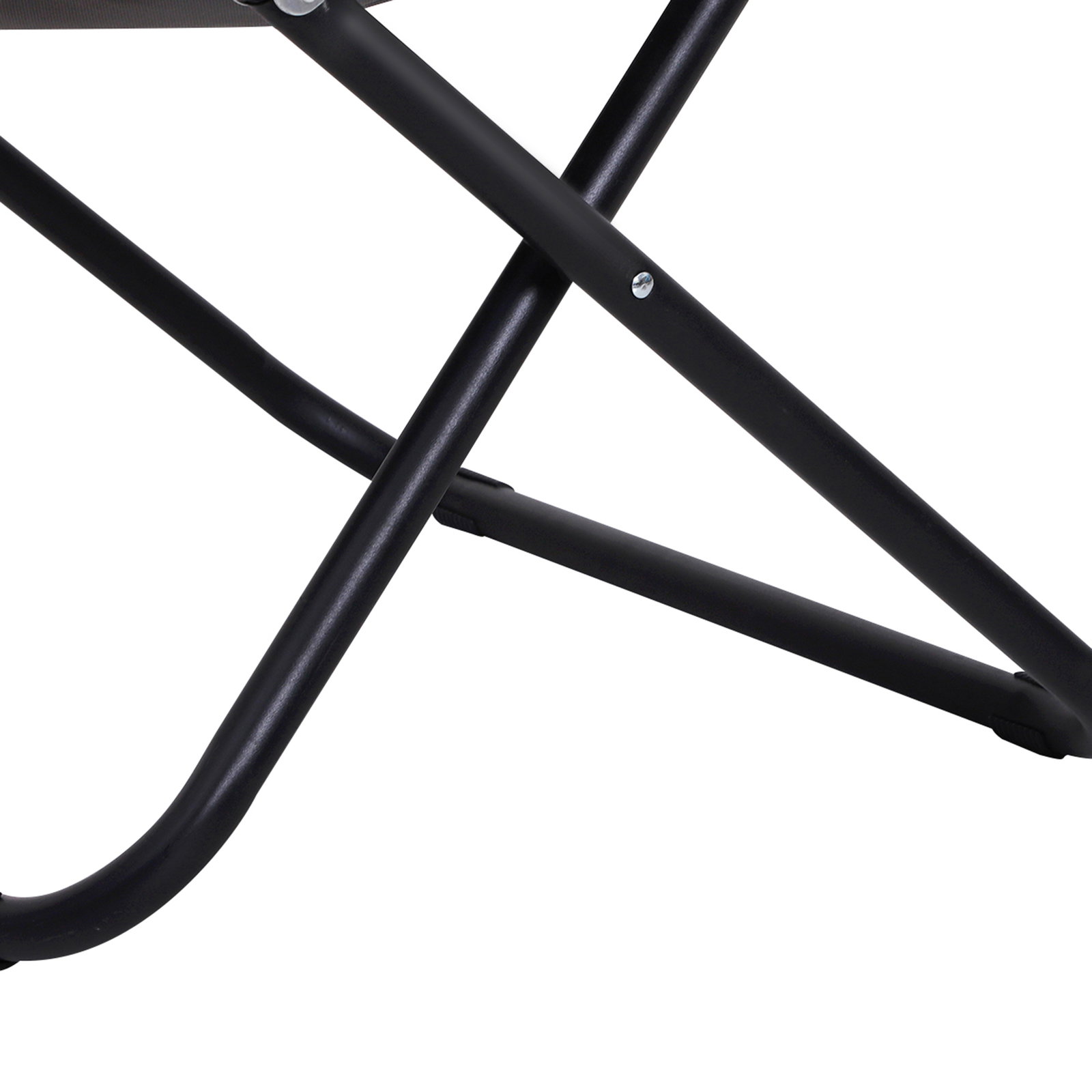 Cadeira de Lua Cadeira Redonda de Lua com Assento de Tecido Oxford e Pés de Metal para Campismo 80x80x75 cm Cinza