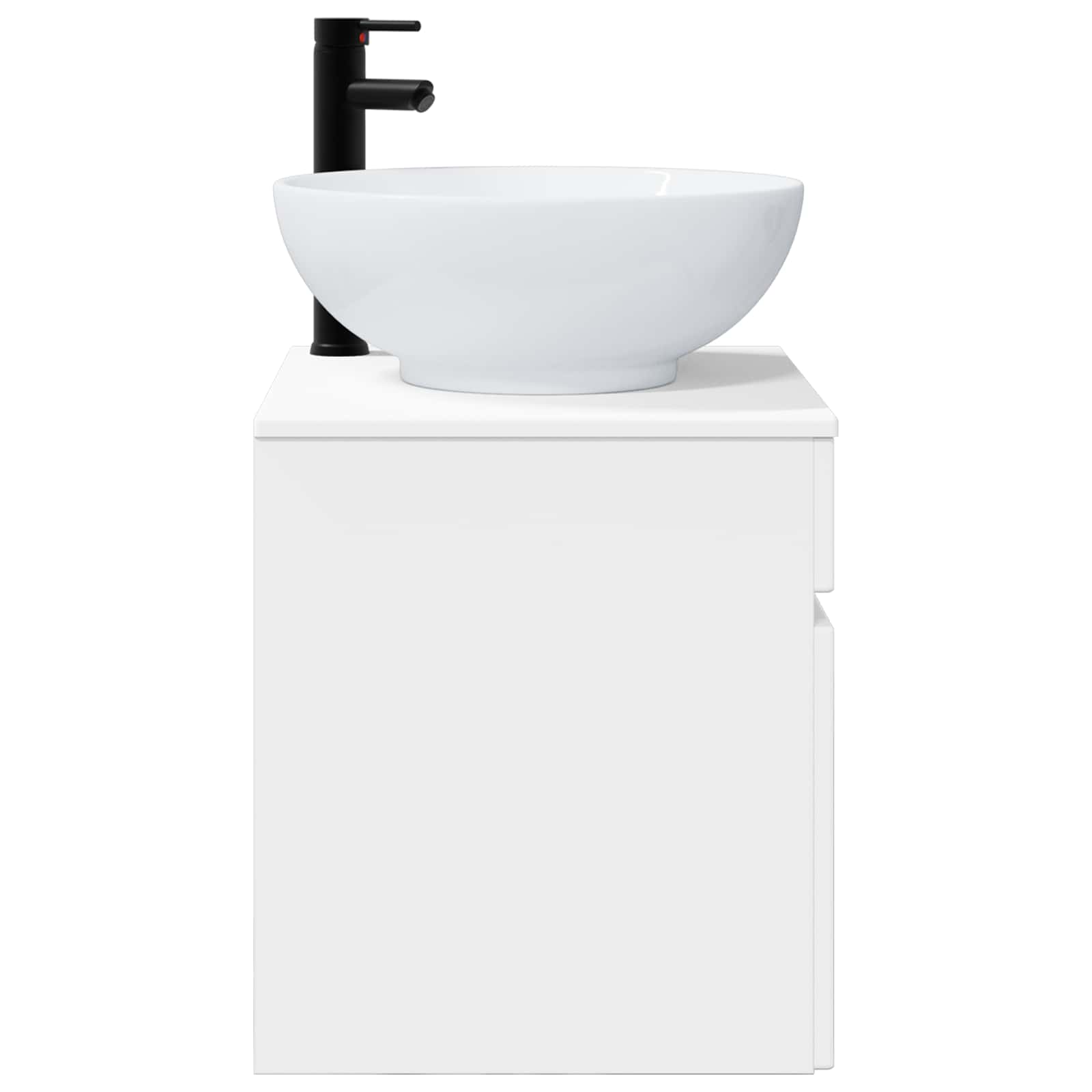 Vanidade de pia de parede branco brilhante 49 x 44,5 x 66,5 cm