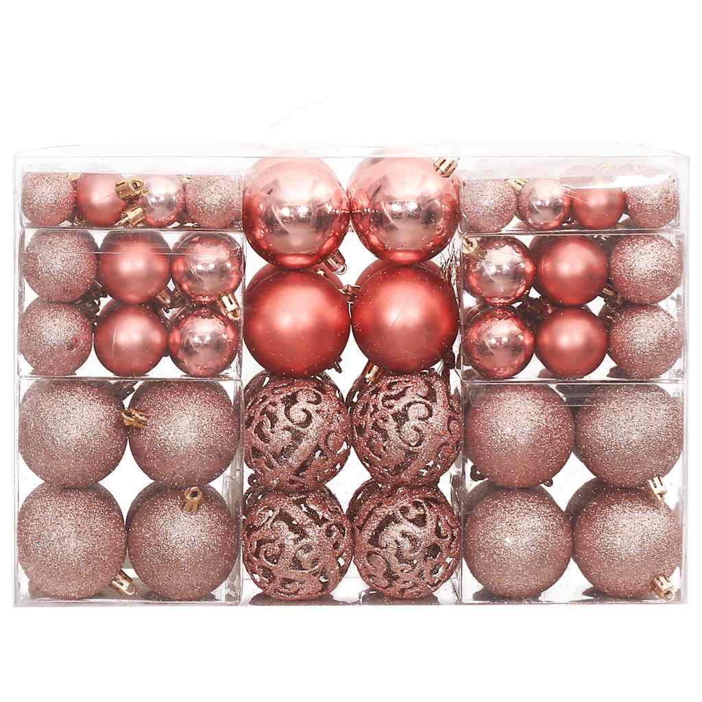 Enfeites de natal 100 pcs 3 / 4 / 6 cm rosa