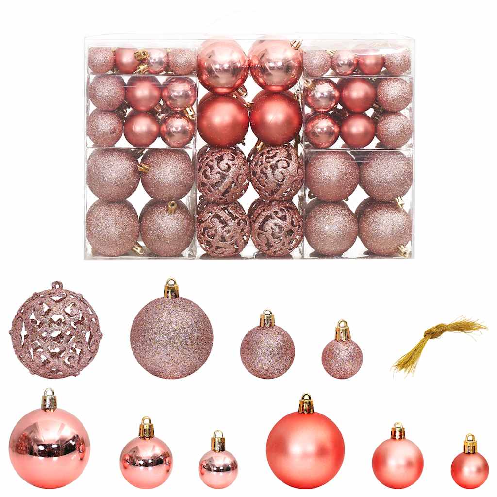 Enfeites de natal 100 pcs 3 / 4 / 6 cm rosa