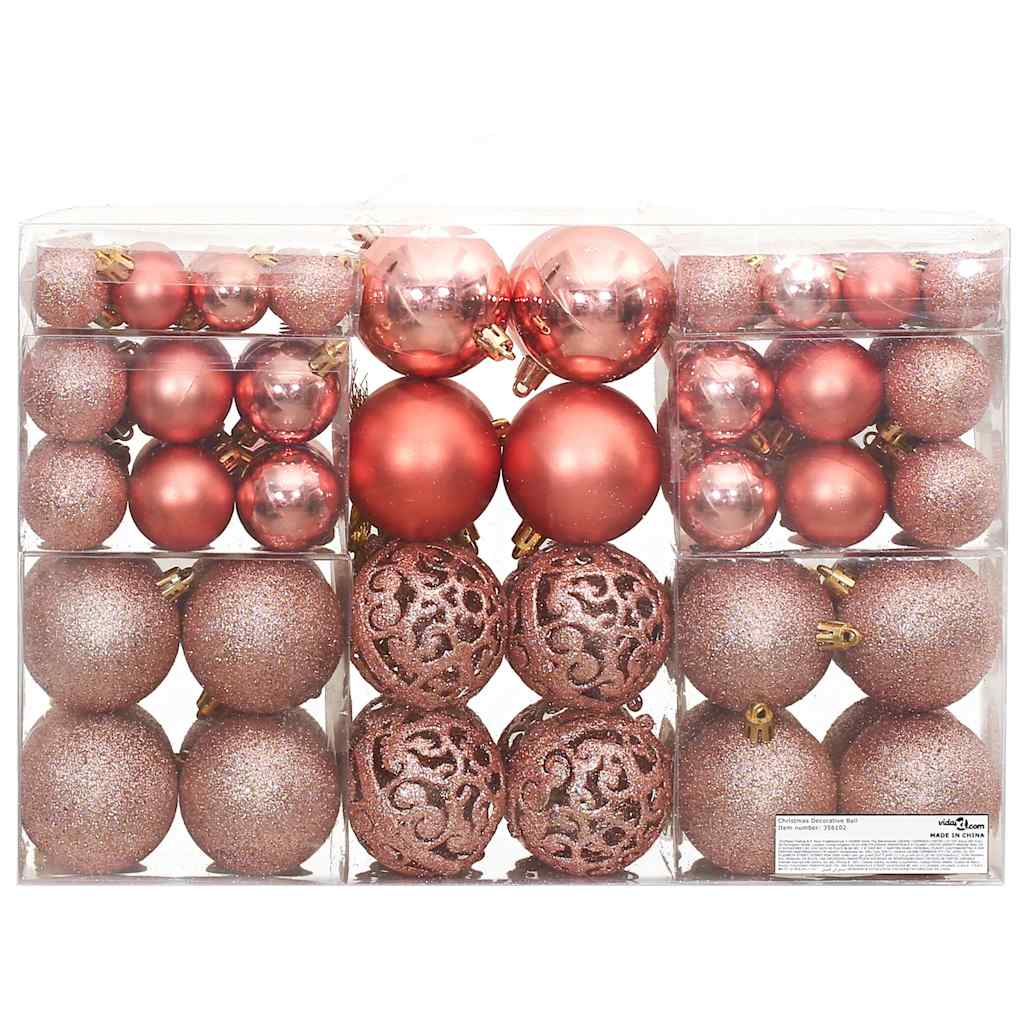 Enfeites de natal 100 pcs 3 / 4 / 6 cm rosa