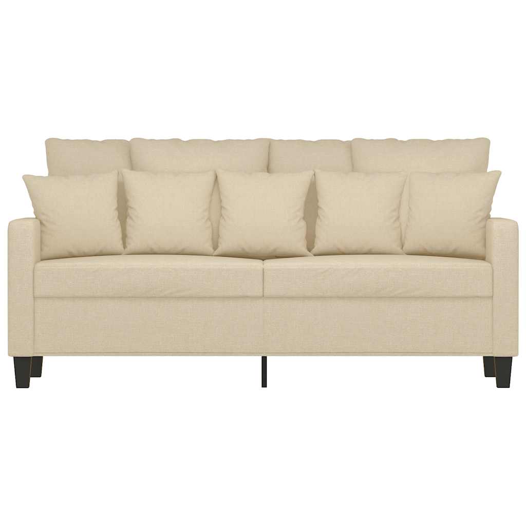 Sofá de 2 lugares tecido 140 cm cor creme
